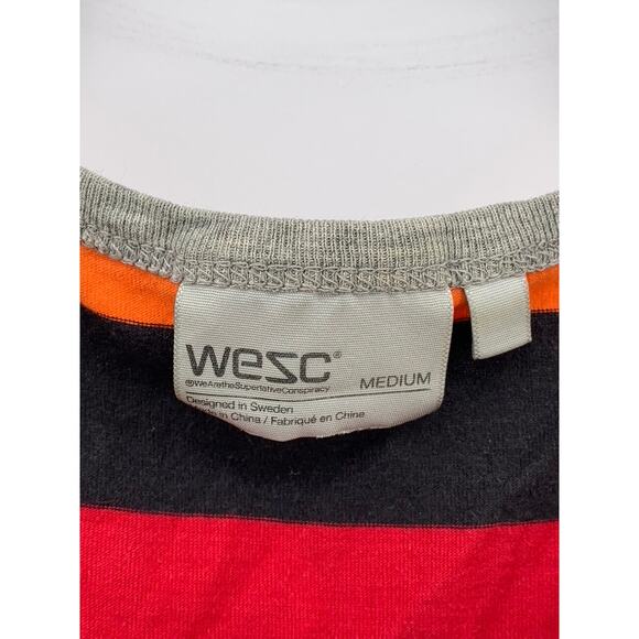 WESC Men's Black-Multi Striped Scoop-Neck Pocket Cotton Casual Tank SZ M - Picture 8 of 11